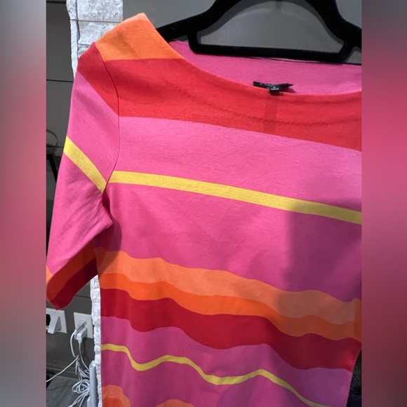 Talbots Small Petites Slipon multi colored striped dress - Picture 5 of 7